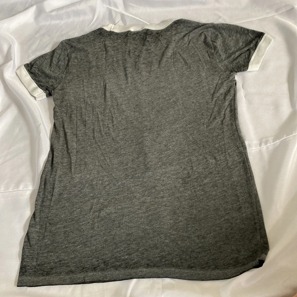 Pink Victoria's Secret Gray and White Tee